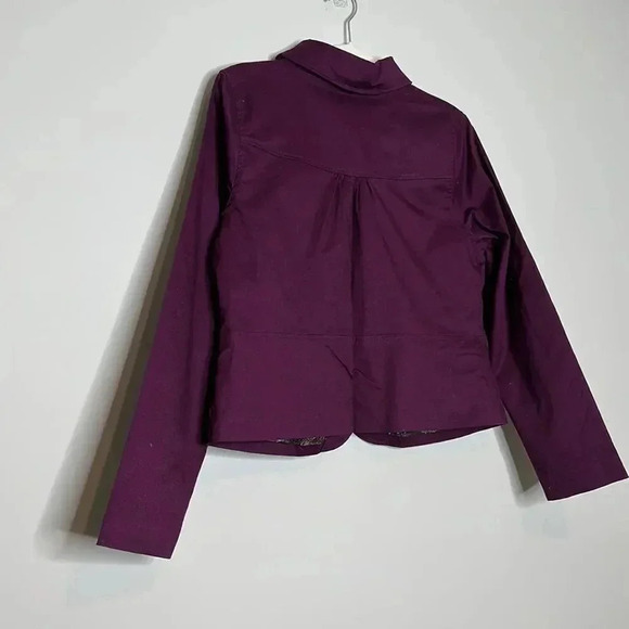 Motto Women's 14 Beautifully Lined Maroon Peplum Jacket Blazer Pockets Ruffle - Picture 6 of 8
